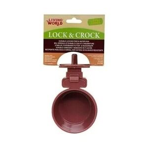 1‎ Lock & Crock SMALL 6 oz Durable Parrot Bird Food Water Dishes Hagen Hari